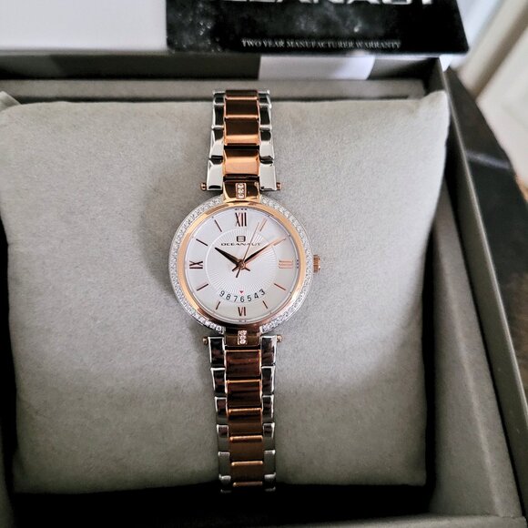 Oceanaut Women's 2-Tone Rose Gold With Swarovski Crystals Watch - Picture 6 of 7